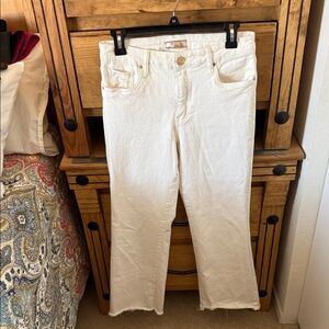 Kut from the Kloth Cream Straight Leg Jeans